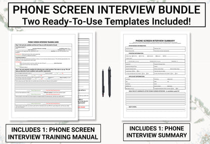 Phone Screening / Job Interview Bundle | Find The Best Job Candidates For Any Open Position | Create Automated Recruitment Procedures Today!