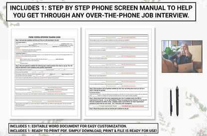 Phone Screening / Job Interview Bundle | Find The Best Job Candidates For Any Open Position | Create Automated Recruitment Procedures Today!