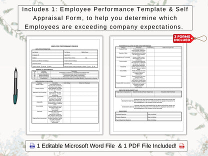 Employee Promotion Trio | Simplify Employee Promotions | Includes an Employee Performance Review, Salary Increase Letter & Pay Raise Summary