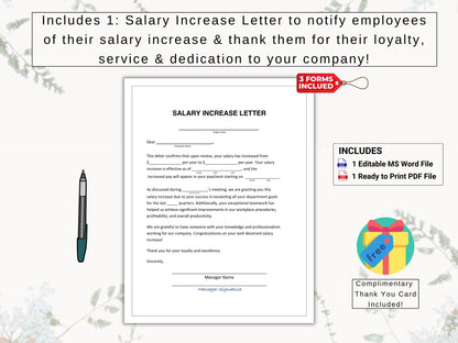 Employee Promotion Trio | Simplify Employee Promotions | Includes an Employee Performance Review, Salary Increase Letter & Pay Raise Summary