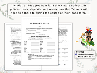 Rental / Lease Application & Pet Policy Bundle | Find The Best Tenants For Your Home | Establish Clear Pet Rules / Expectations | Re-Usable!