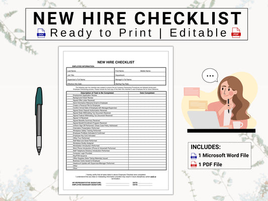 New Hire Checklist | HR Onboarding Cheat Sheet | Automate Employee Orientation Steps | Be Prepared For Employees First Day Of Work Today!