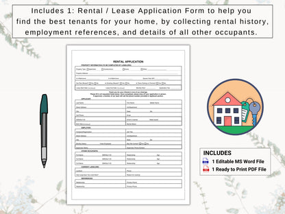 Rental / Lease Application & Pet Policy Bundle | Find The Best Tenants For Your Home | Establish Clear Pet Rules / Expectations | Re-Usable!