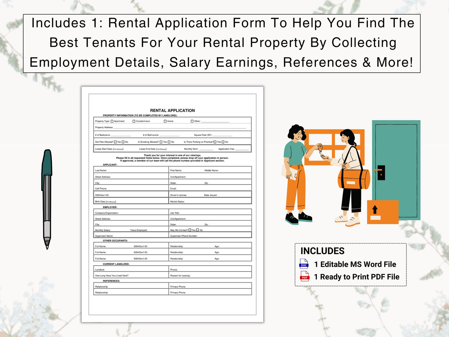 Rent Payment Ledger & Rent Payment Receipt Set | Track Monthly Rental, Lease, Commercial Payments Received From Tenants Today | Reusable