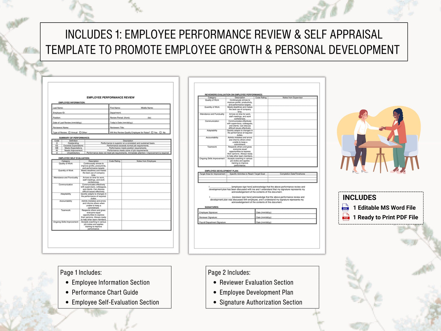 Employee Performance Training Set | Help Employees Develop, Succeed & Reach Their Full Potential. Improve Employee Morale |Employee Handbook