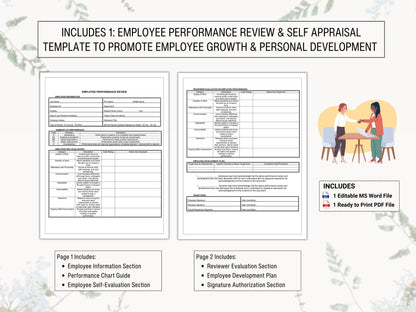 Employee Performance Training Set | Help Employees Develop, Succeed & Reach Their Full Potential. Improve Employee Morale |Employee Handbook