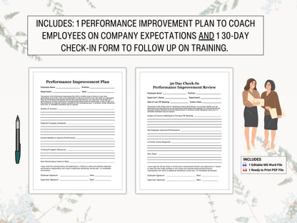 Employee Write Up Collection | Train Poorly Performing Employees On Company Policies / Expectations With This ReUsable Employee Coaching Set