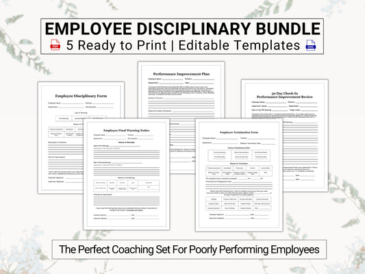 Employee Write Up Collection | Train Poorly Performing Employees On Company Policies / Expectations With This ReUsable Employee Coaching Set